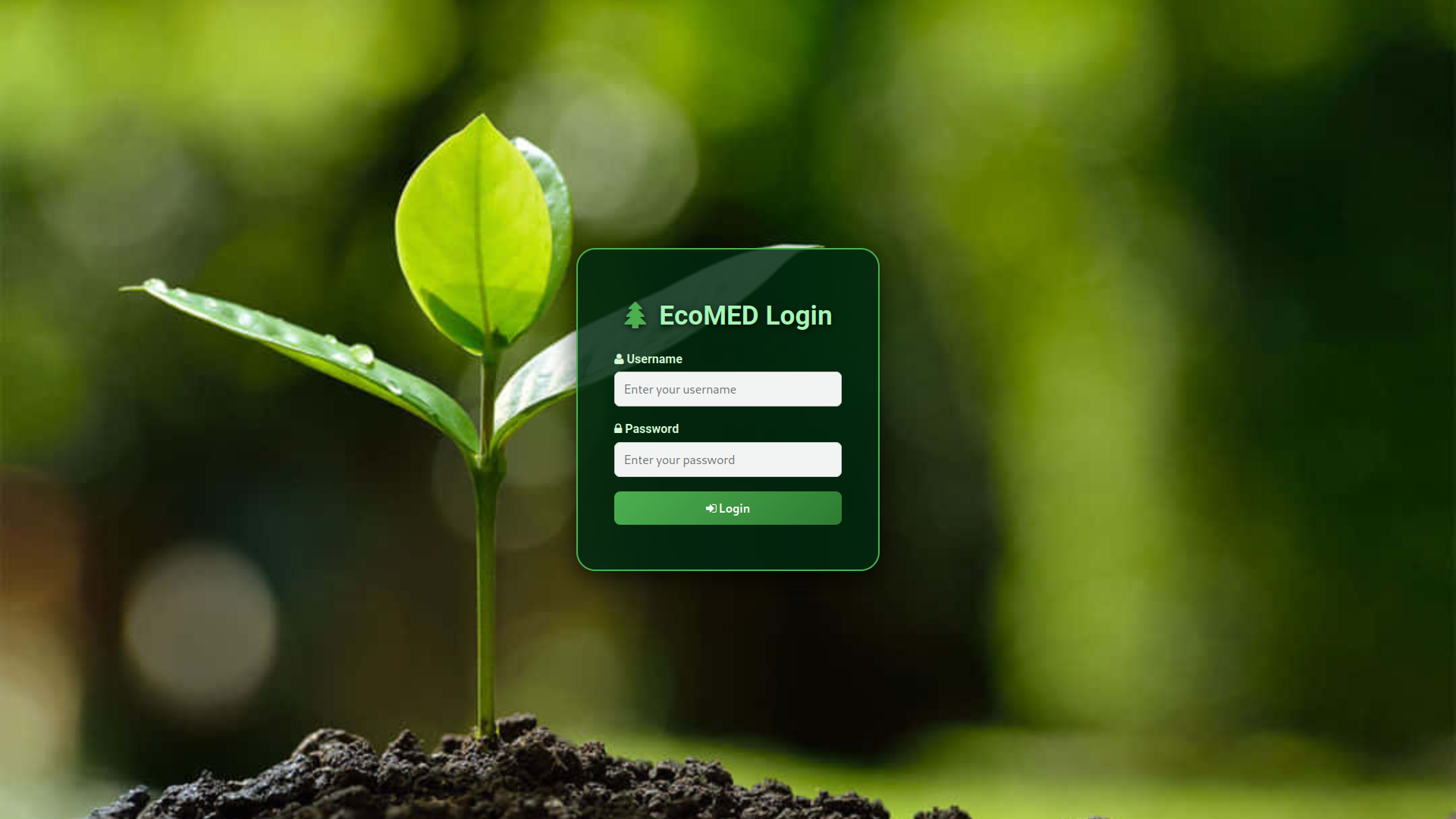 EcoMED Login Interface